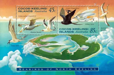 Cocos (Keeling) Islands 1995 Sea-birds of North Keeling Island (ss/2v). MNH(**) Cocos (Keeling) Islands 1995 Sea-birds of North Keeling Island (ss/2v). MNH(**)