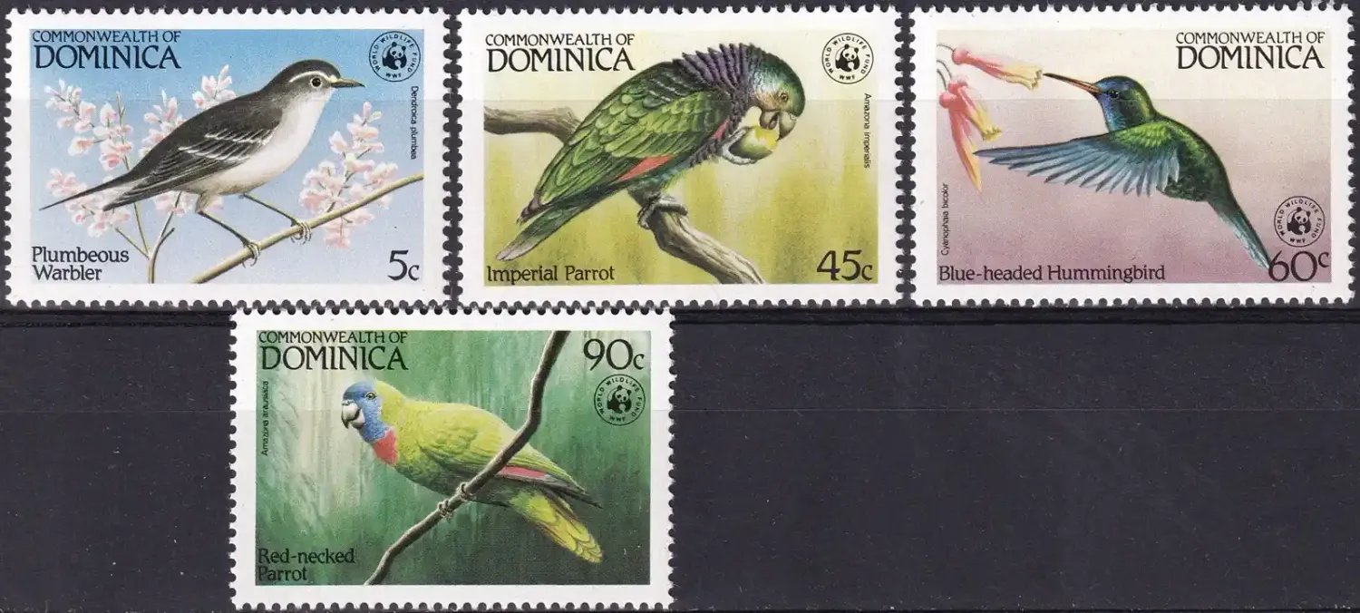 Dominica 1984 Birds. WWF (4v)-MNH(**)