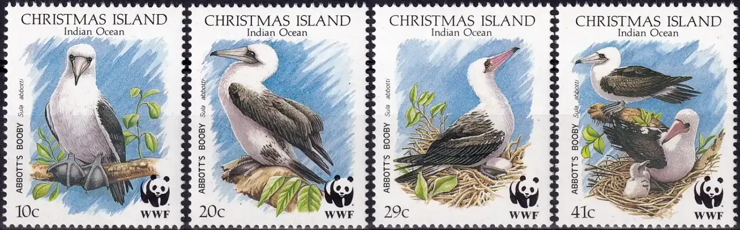 Christmas Island 1990 WWF, Birds. Abbott's Booby. MNH(**)