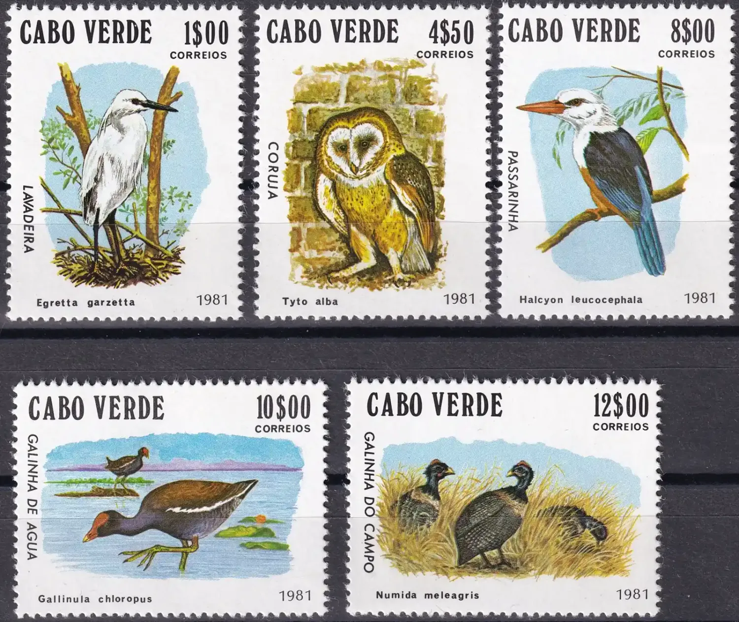 Cabo Verde 1981 Birds (5v)-MNH(**) Cabo Verde 1981 Birds (5v)-MNH(**)