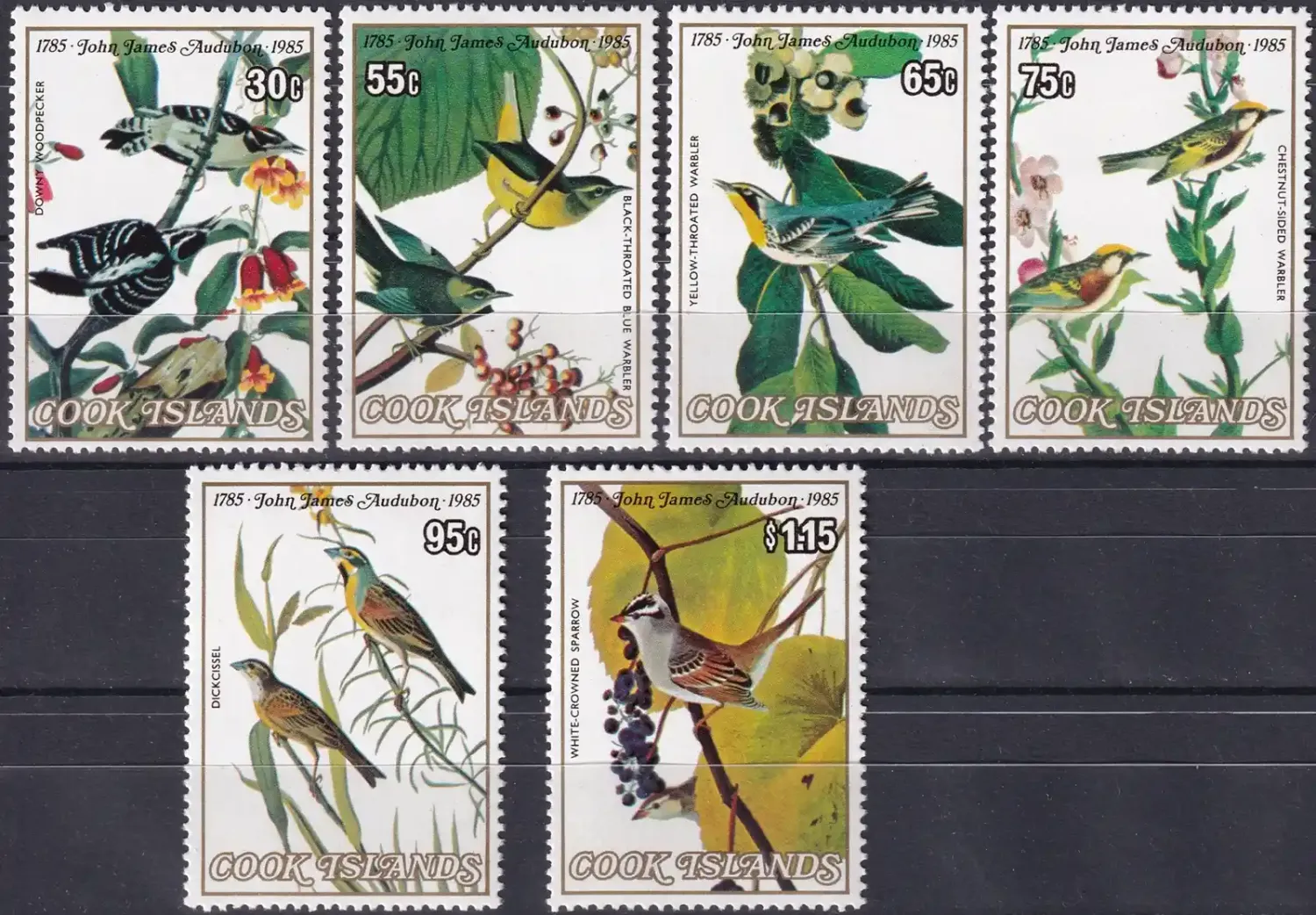 Cook Islands 1985 Birds - Birth of John J. Audubon (6v). MNH(**) Cook Islands 1985 Birds - Birth of John J. Audubon (6v). MNH(**)