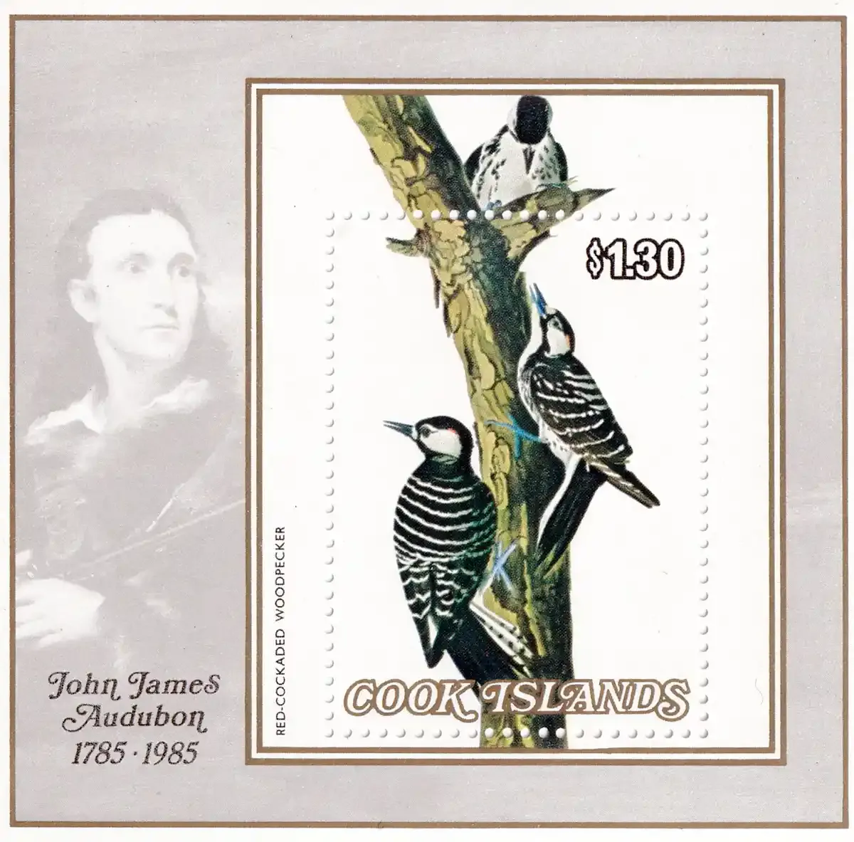 Cook Islands 1985 Birds - Birth of John J. Audubon (ss/1v). MNH(**) Cook Islands 1985 Birds - Birth of John J. Audubon (ss/1v). MNH(**)