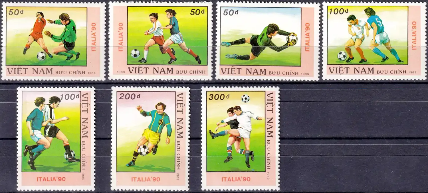 Vietnam 1989 Football World Cup - Italy (7v) MNH(**)