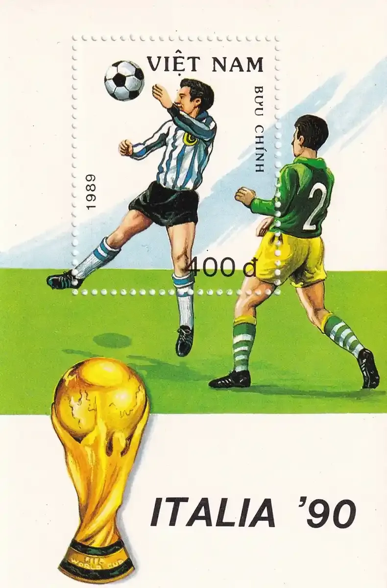 Vietnam 1989 Football World Cup - Italy (ss/1v) MNH(**) Vietnam 1989 Football World Cup - Italy (ss/1v) MNH(**)