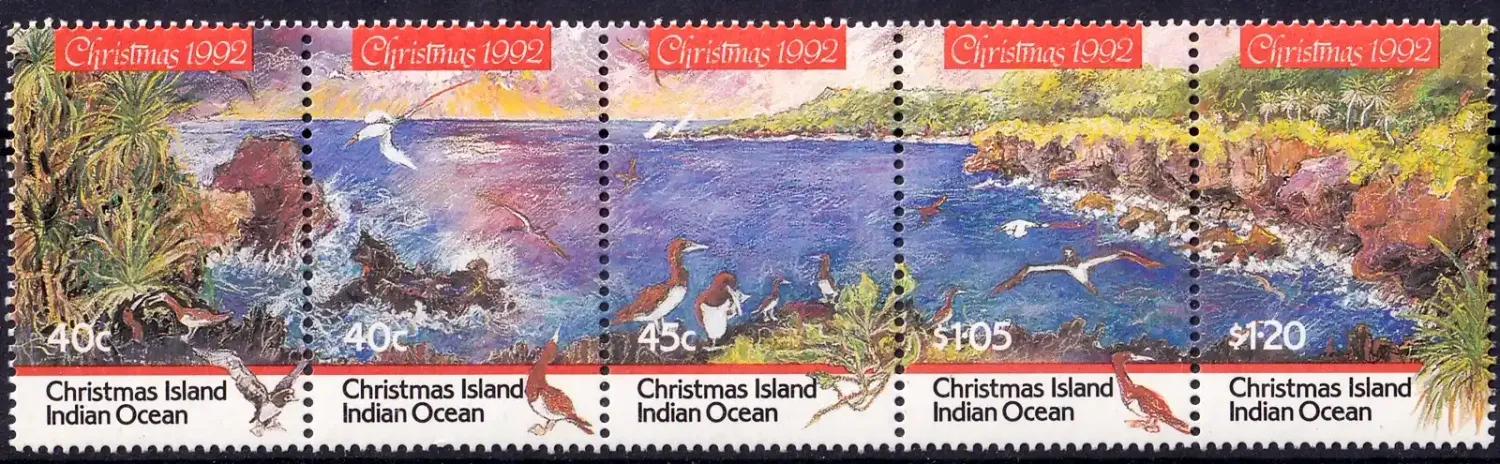 Christmas Island 1992 Birds (5v). MNH(**) Christmas Island 1992 Birds (5v). MNH(**)