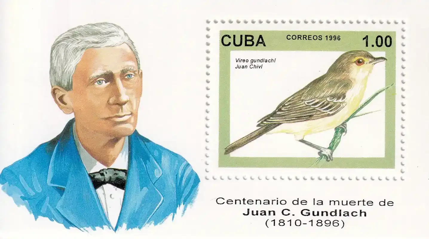 Cuba 1996 Birds, The 100th Anniv of the Death of Juan Gundlach, Ornithologist (ss/1v). MNH(**) Cuba 1996 Birds, The 100th Anniv of the Death of Juan Gundlach, Ornithologist (ss/1v). MNH(**)