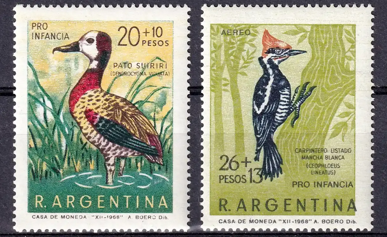Argentina 1969 Child Welfare - Birds (2v) MNH(**) Argentina 1969 Child Welfare - Birds (2v) MNH(**)