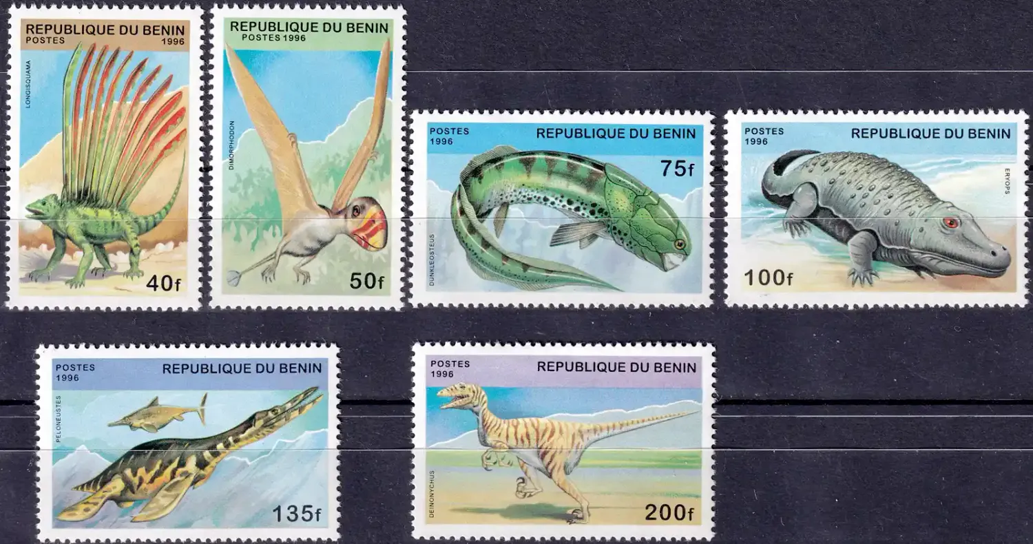 Benin 1996 Prehistoric Animals (6v). MNH(**) Benin 1996 Prehistoric Animals (6v). MNH(**)