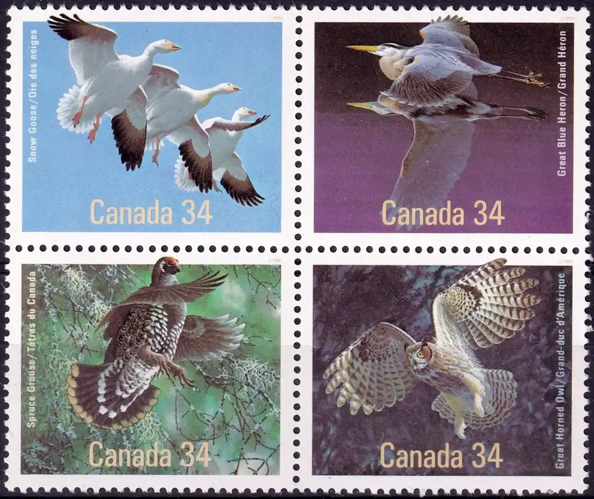 Canada 1986 Birds of Canada (4v), MNH(**) Canada 1986 Birds of Canada (4v), MNH(**)