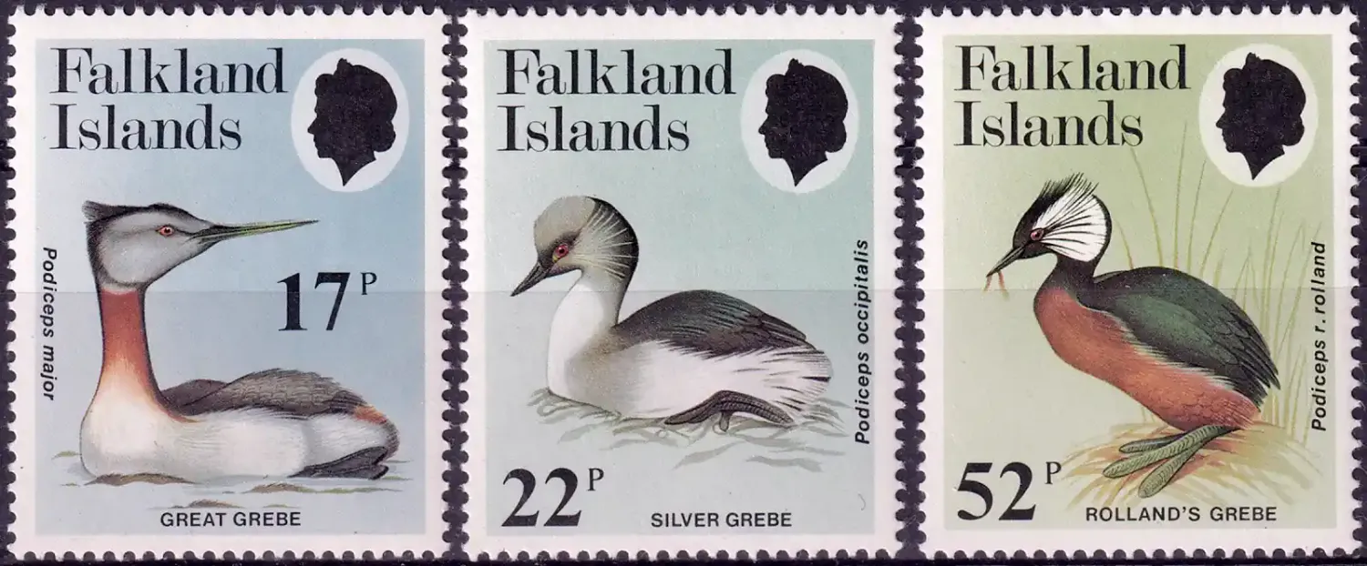 Falkland Islands1984 Birds, Grebes (3v). MNH(**) Falkland Islands1984 Birds, Grebes (3v). MNH(**)