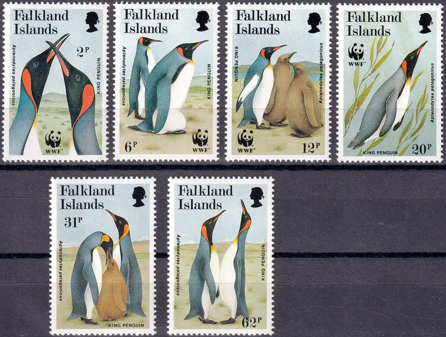 Falkland Islands 1991 WWF - Birds, King Penguin (6v). MNH(**) Falkland Islands 1991 WWF - Birds, King Penguin (6v). MNH(**)