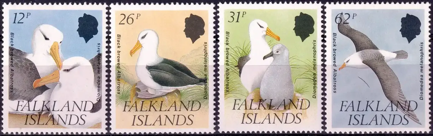 Falkland Islands 1990: Birds- Black-browed Albatrosses (4v). MNH(**) Falkland Islands 1990: Birds- Black-browed Albatrosses (4v). MNH(**)