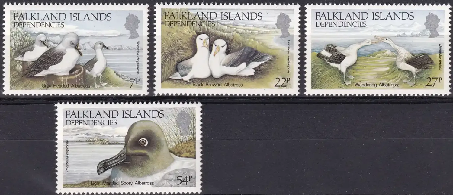 Falkland Islands Dependencies 1985 Birds, Albatrosses (4v) MNH(**) Falkland Islands Dependencies 1985 Birds, Albatrosses (4v) MNH(**)
