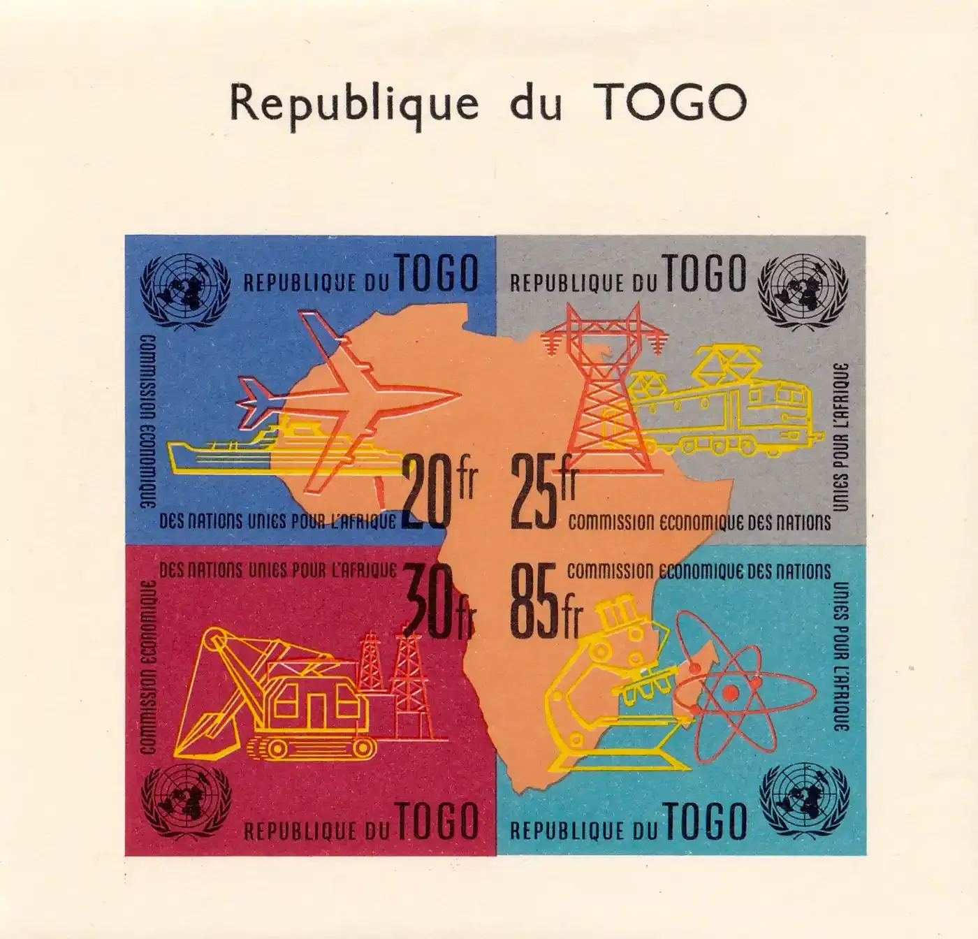Togo 1961 U.N. Economic Commission for Africa. Maps (ss/4v)-MNH(**)