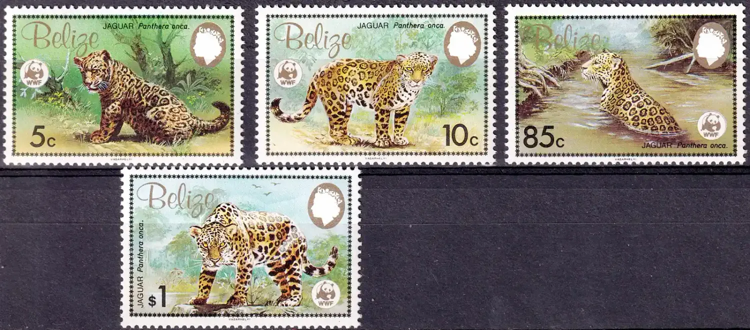 Belize 1983 WWF - The Jaguar, Mammals. MNH(**) Belize 1983 WWF - The Jaguar, Mammals. MNH(**)