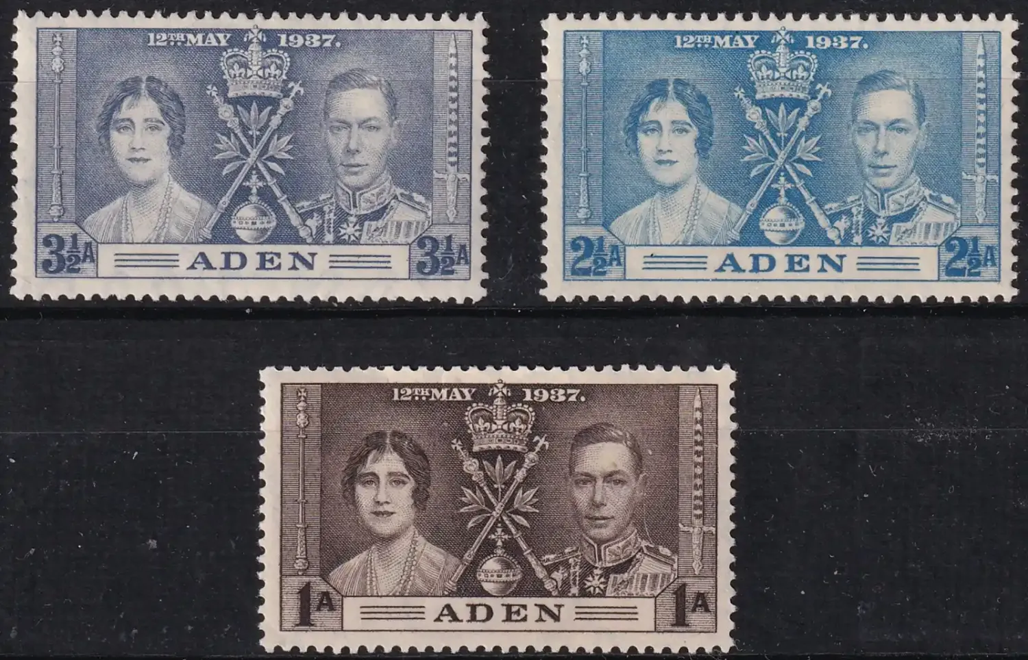 Aden 1937 Queen Elizabeth and King George VI. MLH(*) Aden 1937 Queen Elizabeth and King George VI. MLH(*)