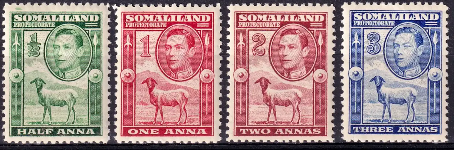 British Somaliland 1938 KVGI Blackhead Sheep MNH(**) British Somaliland 1938 KVGI Blackhead Sheep MNH(**)