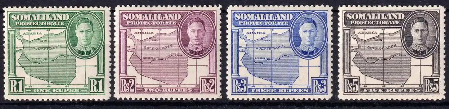 British Somaliland 1942 KVGI Map of Somaliland Protectorate. MLH(*)