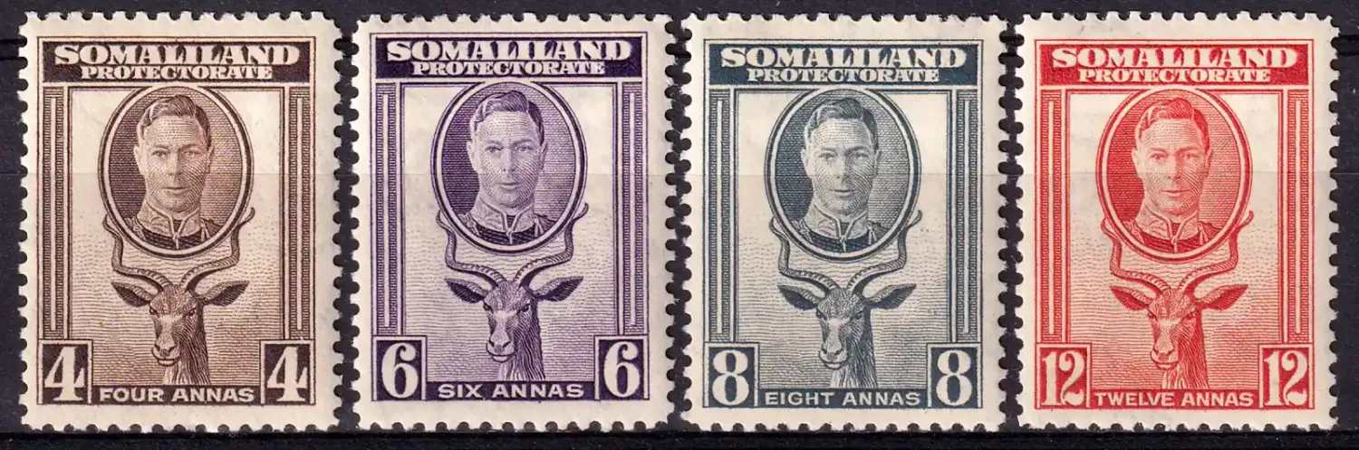 British Somaliland 1942 KVGI Kudu. MLH(*) British Somaliland 1942 KVGI Kudu. MLH(*)