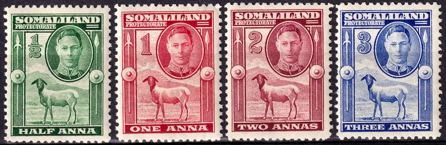 British Somaliland 1942 KVGI Blackhead Sheep MNH(**) British Somaliland 1942 KVGI Blackhead Sheep MNH(**)