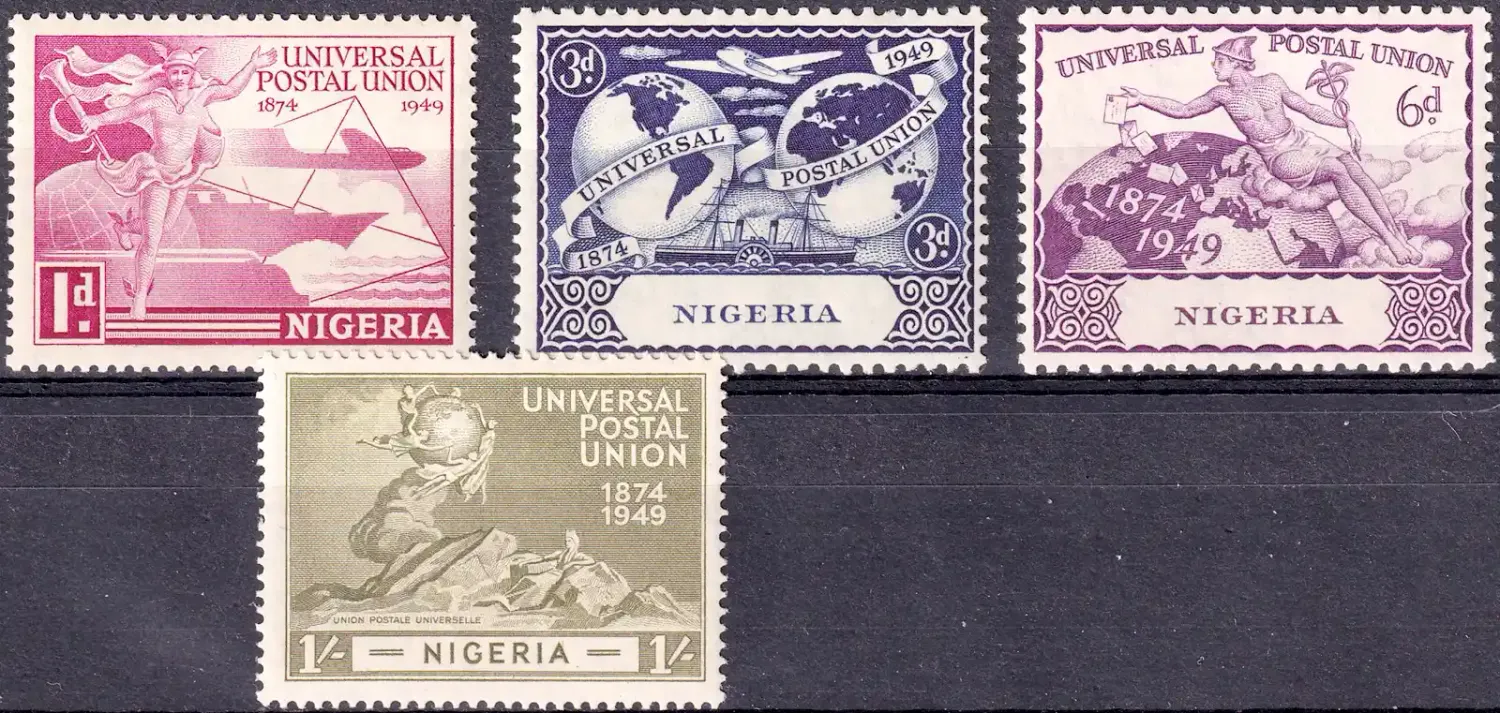 Nigeria 1949 The 75th Anniversary of U.P.U. MLH(*) Nigeria 1949 The 75th Anniversary of U.P.U. MLH(*)