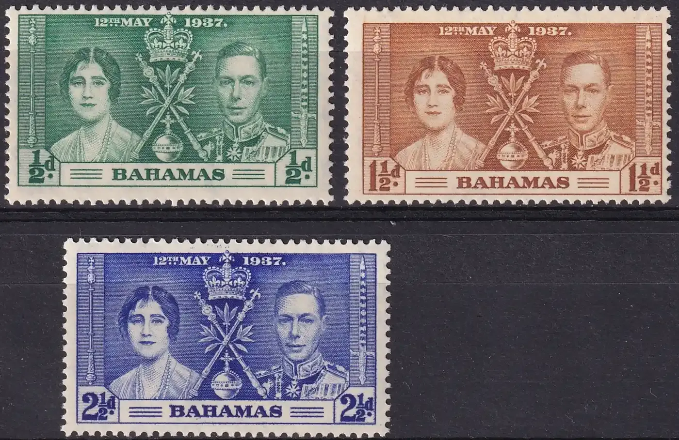 Bahamas 1937 Coronation of King George VI and Queen Elizabeth MLH(*) Bahamas 1937 Coronation of King George VI and Queen Elizabeth MLH(*)