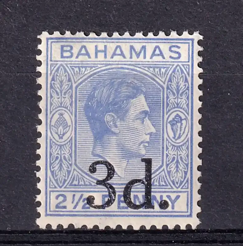 Bahamas 1940 King George VI - No. 109 Surcharged MLH(*) Bahamas 1940 King George VI - No. 109 Surcharged MLH(*)