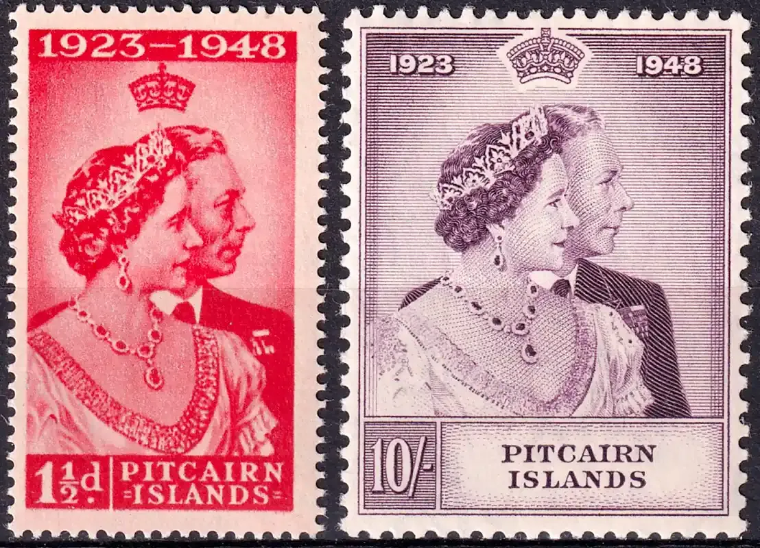 Pitcairn Islands 1949 The 25th Anniv of the Wedding of King George VI and Queen Elizabeth MLH(*) Pitcairn Islands 1949 The 25th Anniv of the Wedding of King George VI and Queen Elizabeth MLH(*)