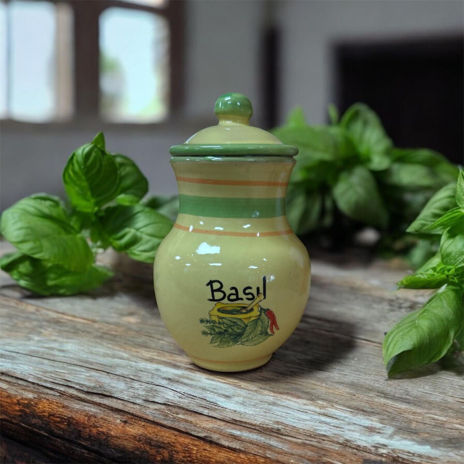 Dried Italian Basil in Jar