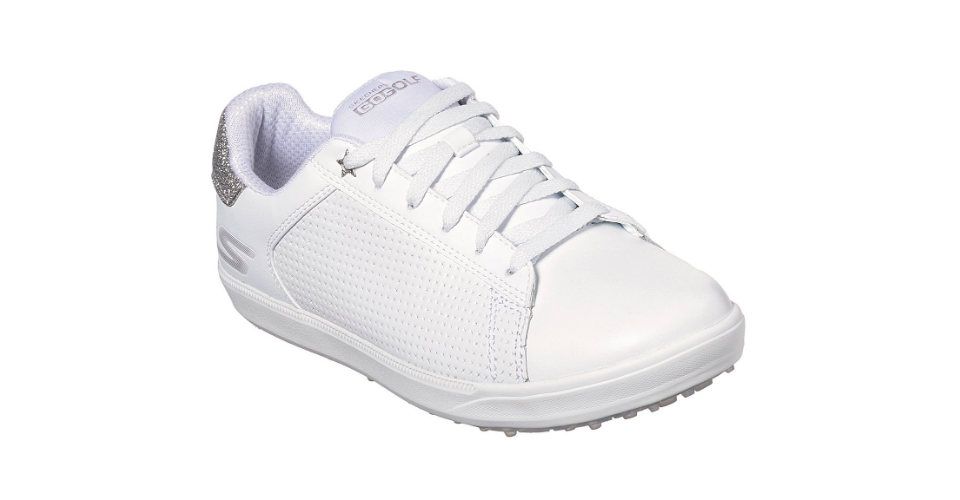 Skechers Go Golf Drive Shimmer - White/Silver - 5.5 Skechers Go Golf Drive Shimmer - White/Silver - 5.5
