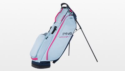 Ping Hoofer Lite Stand Bag - Crystal/ Navy/ Malibu Rose