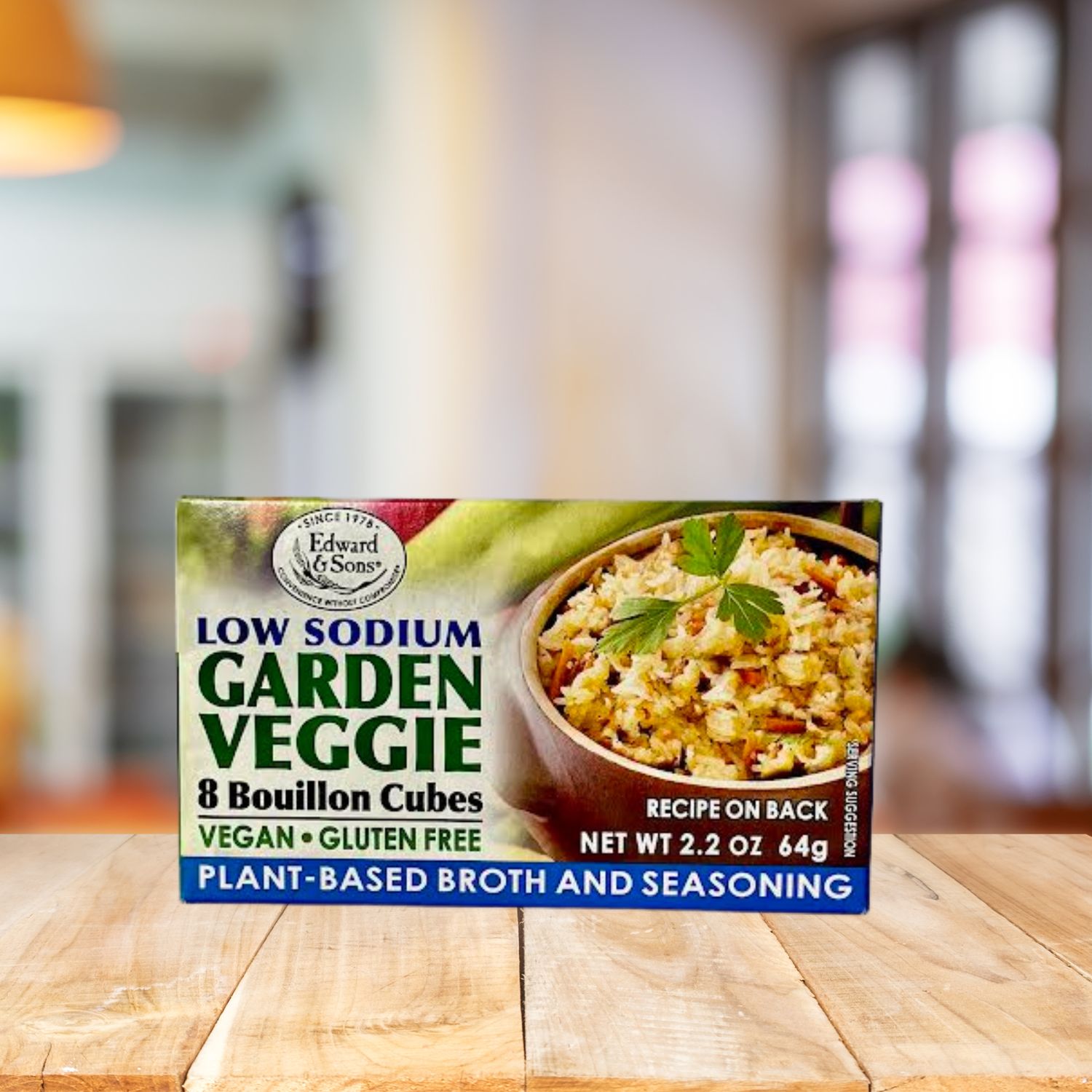 Edward &amp; Sons Low Sodium Garden Veggie 8 Bouillon Cubes 2.2oz
