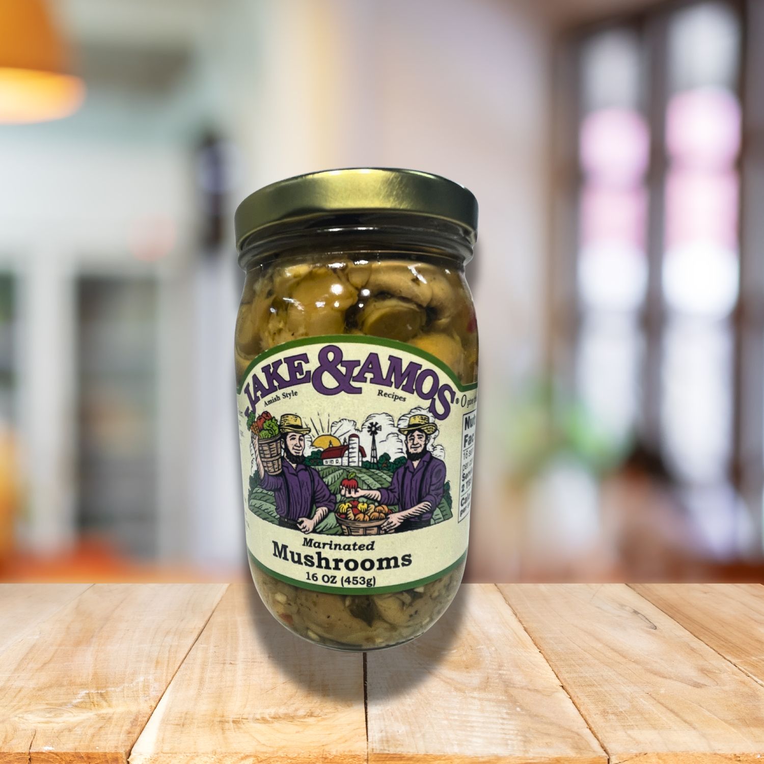 Jake &amp; Amos Marinated Mushrooms 16oz