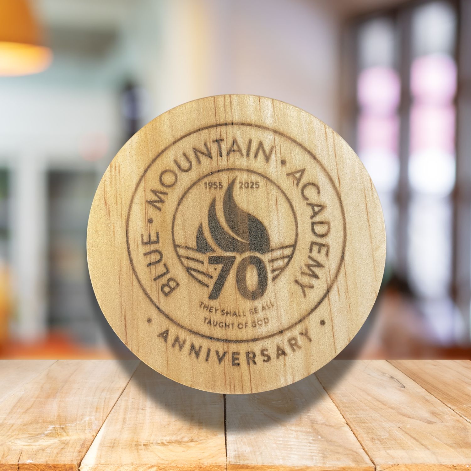 BMA 70th New Logo Wooden Coaster