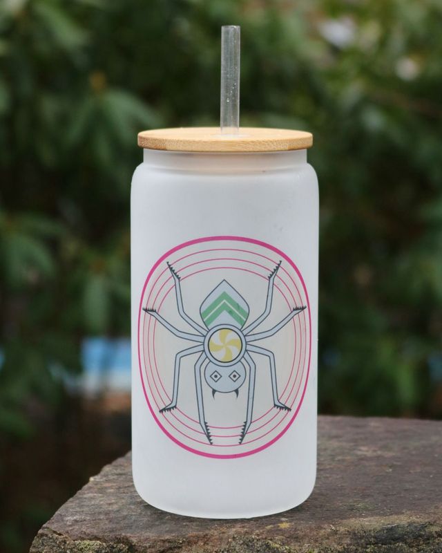 MotCP Frosted Glass Can &amp; Straw