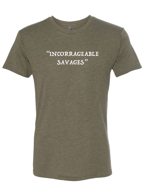 Incorrageable Savages Tee, Colour: Green, Size: X-Small