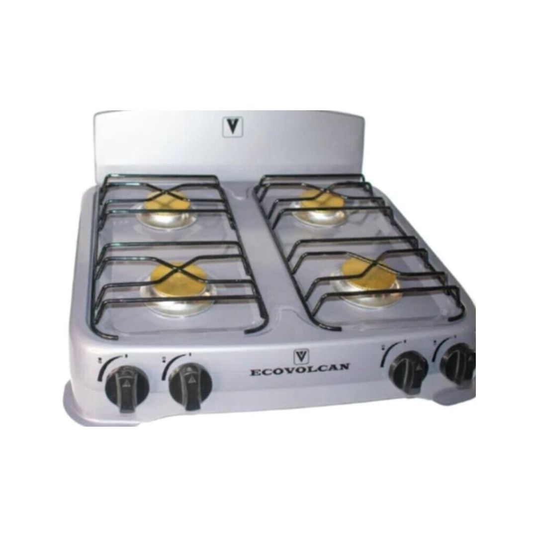 Estufa Eco Volcan Mesa 46127 4 Hornillas Silver