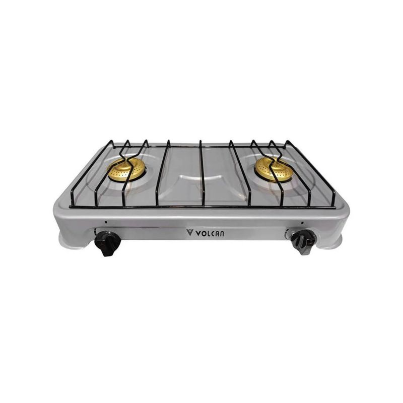 Estufa Volcan Mesa 25137 Semi Industrial 2 Hornillas Gris