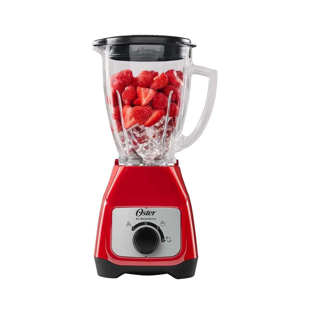 Licuadora Oster Blstkag-Rrd-013 Kaliman Perilla 2 Velocidades Vidri Rojo
