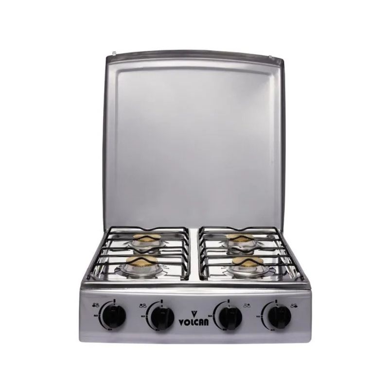 Estufa Volcan Mesa 43117 Smg- 4Ptv 4 Hornillas Con Tapa