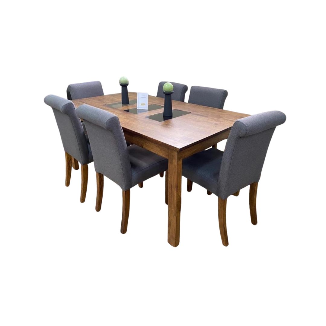 Comedor Primiun Terranova Listonado 6 Sillas Suiza