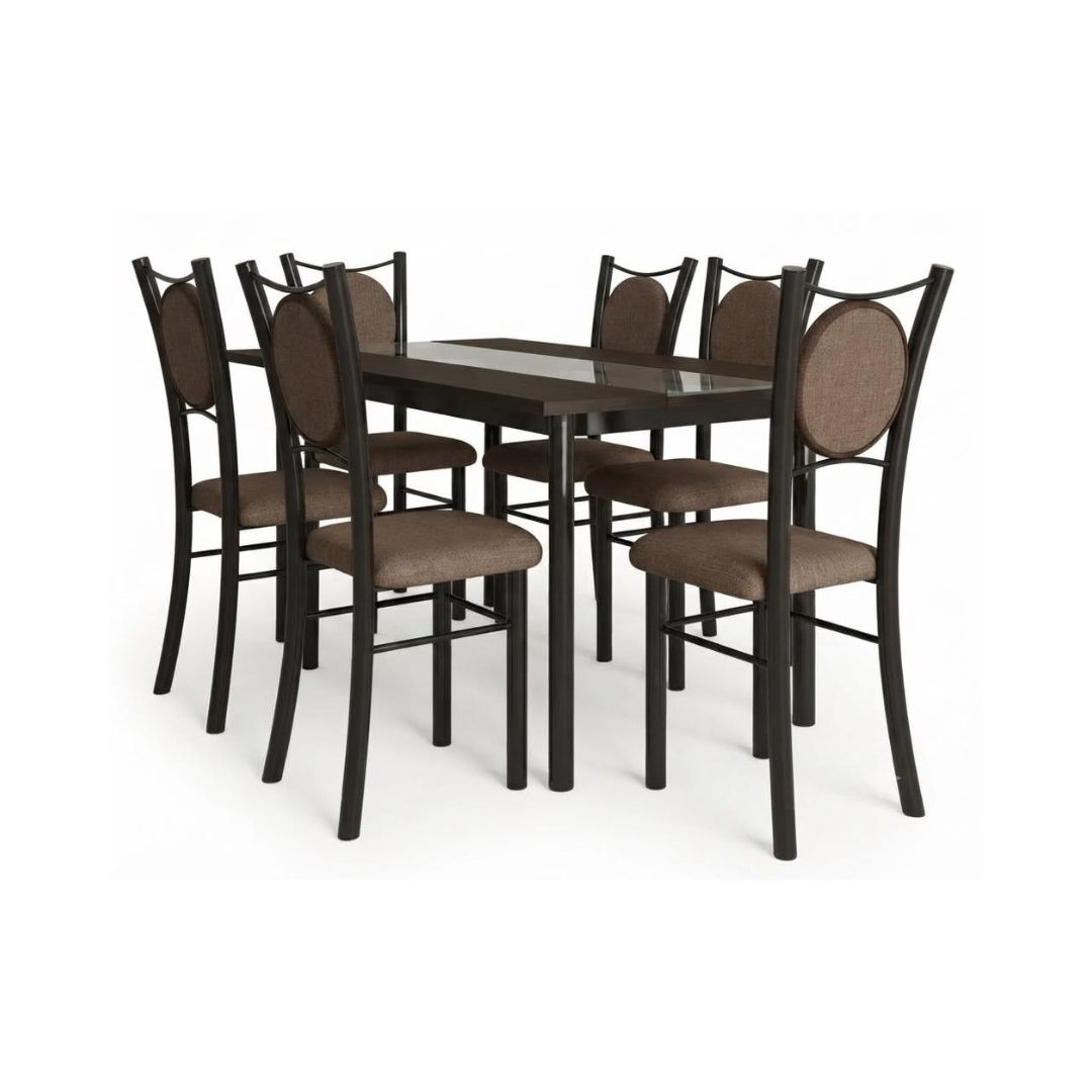 COMEDOR DIMERSA MADRID 6 SILLAS BASE METALICA