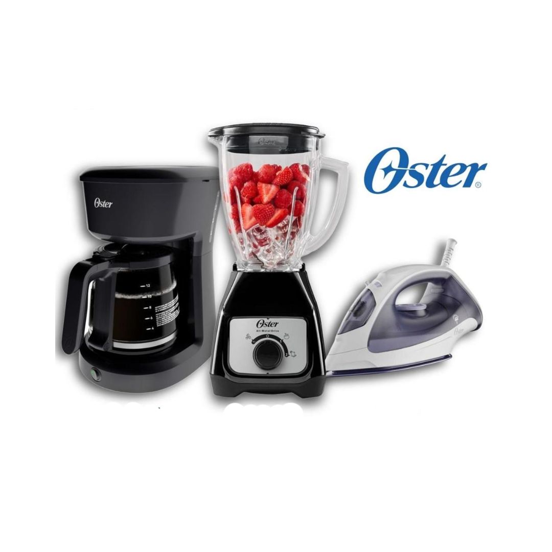 COMBO LICUA-CAFETE-PLANCH OSTER OS-LCP03-23 NEGRO