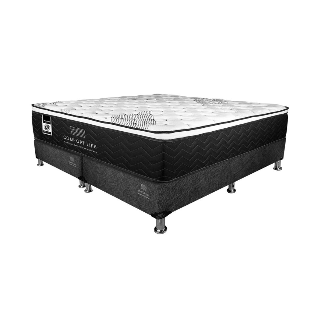 CAMA CONFORT LIFE KING BLACK MIDNIGHT