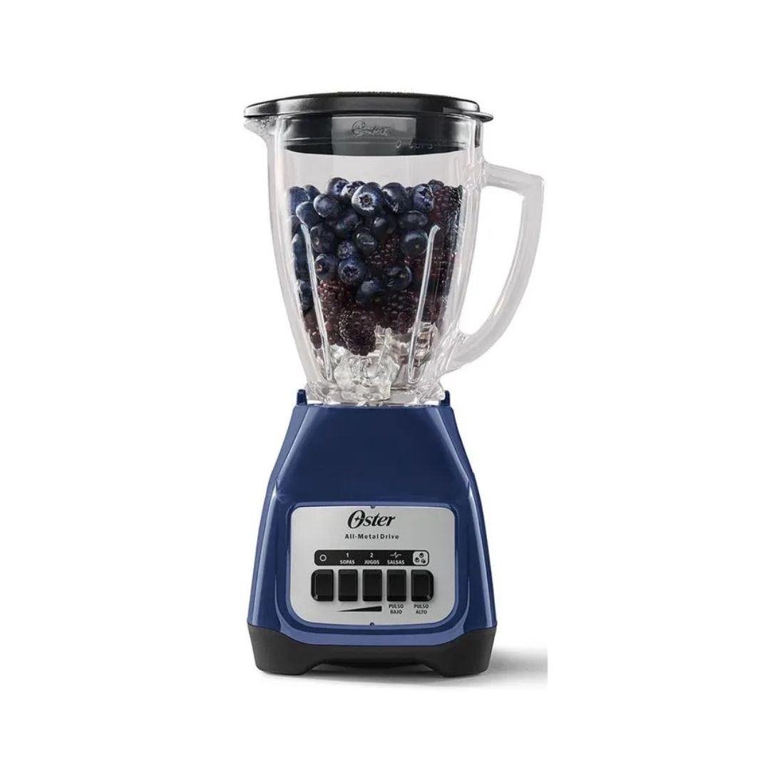 LICUADORA OSTER BLSTKAG-LPB-013 KALIMAN BOTON 2 VEL VIDRIO AZUL