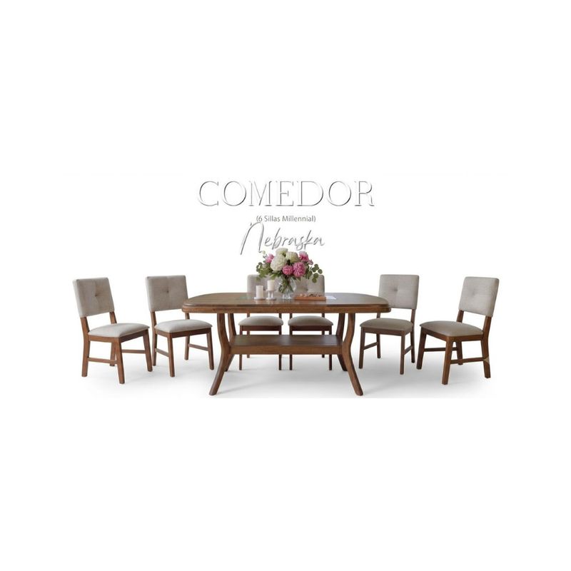 COMEDOR PRIMIUN NEBRASKA 6 S MILLENIALS C/V