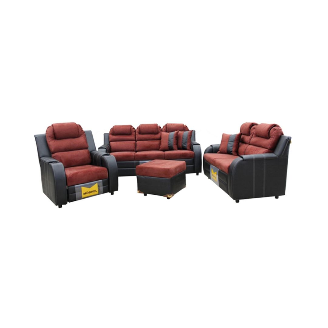 SALA IMPHERSA SUIZA 3-2 RECLINABLE CON TABURETE