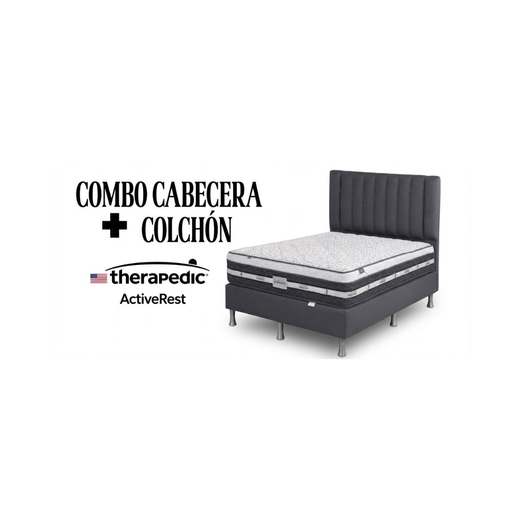 COMBO OLYMPIA MATRIMONIAL CABECERA MAS COLCHON ACTIVE REST FIRM