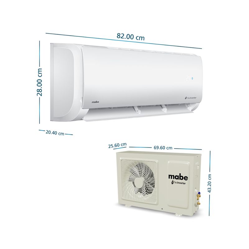 A/C MABE MMI24CDBWCC6M8 24000BTU INVERTER 220 BLANC