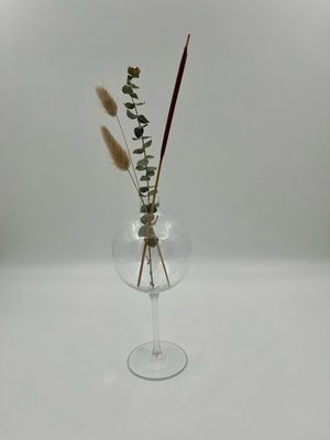 Clear Wine Glass Vase Medium